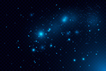 Obraz premium Blurred bokeh light on dark background.