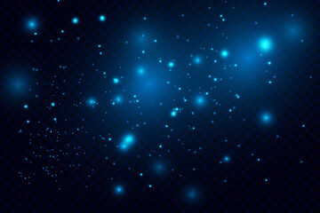 Blurred bokeh light on dark background.