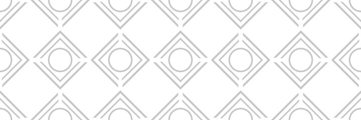 Geometric print. Gray pattern on white seamless background