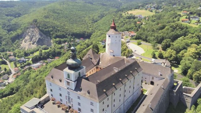Drone Footage of Burg Forchtenstein in Burgenland, Austria