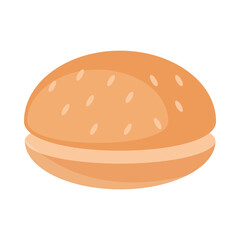 bread bun fresh menu bakery food product flat style icon