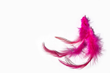 Pink feathers on a white background, abstract background, Fantasy, abstraction, soft color art design, creative, roaring 20