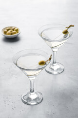 Martini with olives