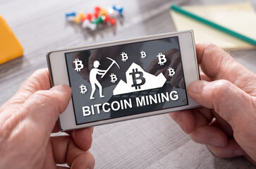 Concept of bitcoin mining