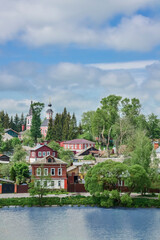 Fototapeta na wymiar Types of cities of the Golden ring of Russia-Sergiev Posad