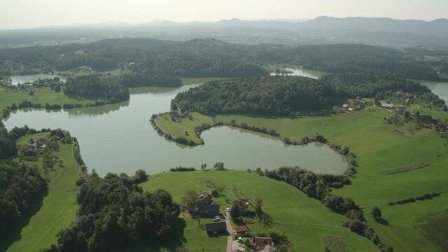 4K Moving Forward Drone Shot Of Natural And Calm River Flow