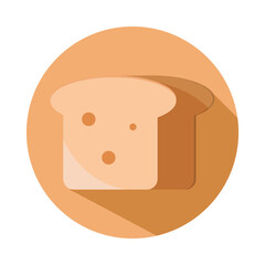 bread whole grain menu bakery food product block and flat icon