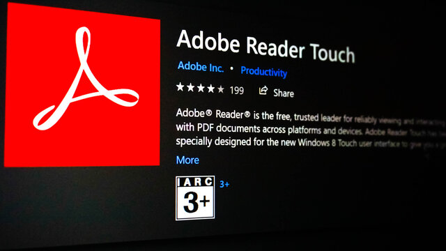 adobe reader touch computer software application from marketplace