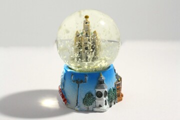 church in a snow globe