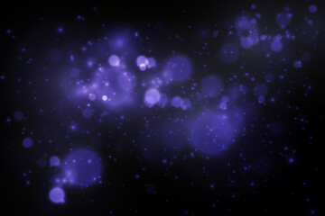 Obraz premium Blurred bokeh light on dark background.