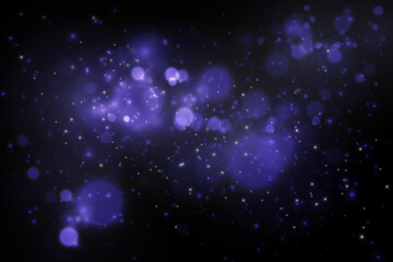 Obraz premium Blurred bokeh light on dark background.