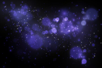 Fototapeta premium Blurred bokeh light on dark background.