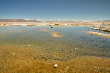 Views at Polques hot springs - South of Bolivia.