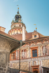 Fototapeta na wymiar Impressions and views of Cesky Krumlov Castle