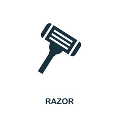 Razor icon. Simple element from personal hygiene collection. Creative Razor icon for web design, templates, infographics and more