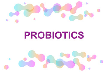 Obraz na płótnie Canvas Probiotics bacteria logo.