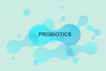 Probiotics bacteria logo.