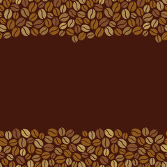 Blank coffee beans square frame