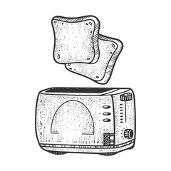 toasts fly up from toaster sketch raster