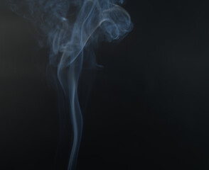 Fototapeta premium Drift movement color smoke girl black background With copy space.