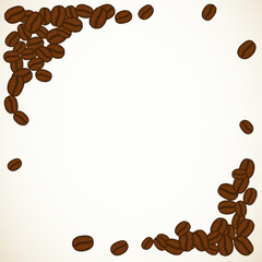 Blank coffee beans frame