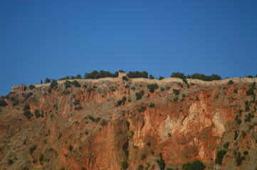Medieval castle in the southern Turkish city of Alanya. 