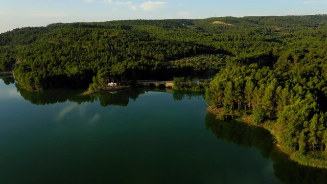 regajo pantano swamp fishermen aerial view