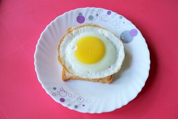 HOME MADE EGG BURGER TOP VIEW