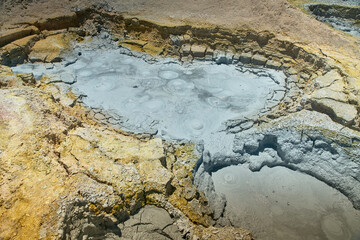 Morning Sun Geyser smoking - South of Bolivia