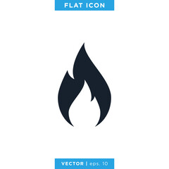 Fire Flame Icon Vector Design Template