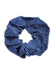 elastic band for hair from a fabric in a check