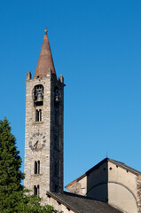 Fototapeta na wymiar Santo Stefano church of Tesserete village in Ticino Canton