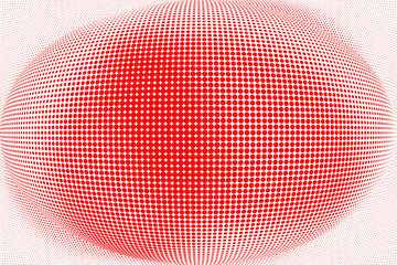 Red circles polka dot pop art halftone pattern
