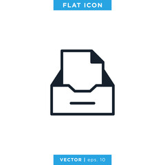 Archive Storage Icon Vector Design Template