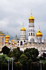 Fototapeta na wymiar Moscow Kremlin architecture. Blue sky background. 