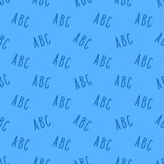 Obraz premium Hand drawn Abc seamless pattern background