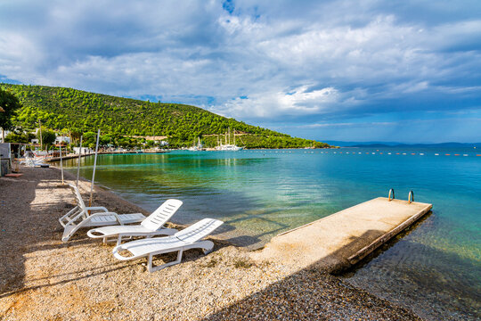 Torba Beach view at winter time in Bodrum Town