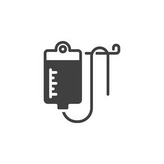 Medical Infusion vector icon. filled flat sign for mobile concept and web design. Blood bag glyph icon. Symbol, logo illustration. Vector graphics