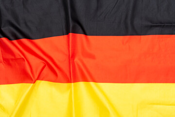 Natural fabric crumpled flag of Germany or German flag