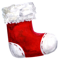 christmas boot with glass