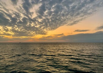 sunset over the sea