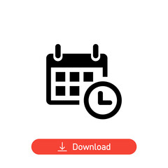  Calendar and time icon for web site and mobile app