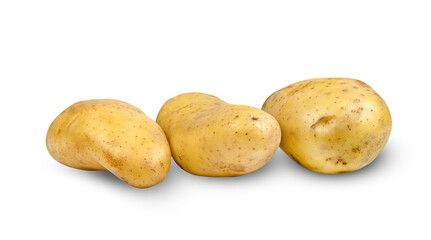 potatoes isolated on white background ,include clipping path