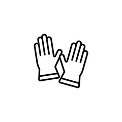 Gloves thin line icon. Garden glove vector illustration isolated on white. Work clothing outline style design, designed for web and app. Eps 10