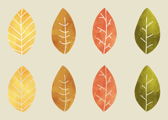 手描きの植物のイラストのセット 葉 花 シンプル 素材 おしゃれ 葉っぱ Wall Mural Yugoro