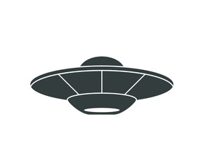 Flying saucer icon. Flying saucer vector illustration.  Alien icon. 