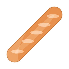 bread baguette menu bakery food product flat style icon