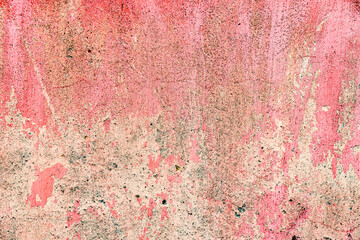 Background wall with putty painted pink texture surface