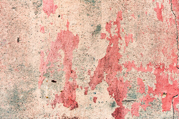 Background wall with putty painted pink texture surface