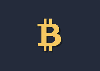 Bitcoin simple vector illustration